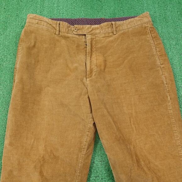 DANIEL CREMIEUX NEWPORT BROWN CORDUROY PANTS MENS SIZE 38X30 - Picture 2 of 8